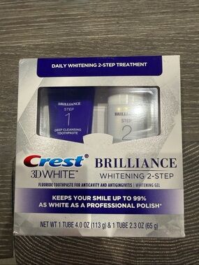 NWT Crest 3D White Brilliance Whitening 2-Step Kit